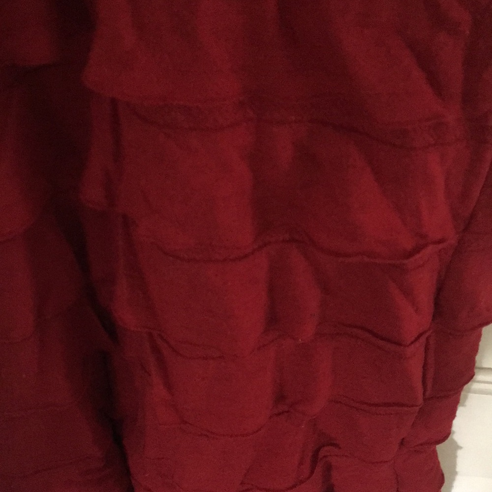 Max Studio Ruffled Tiered Red Dress - Picture 4 of 4